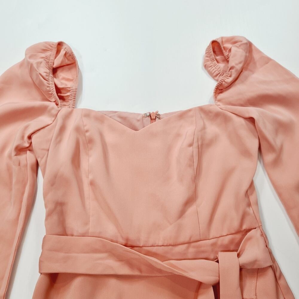 MORE TO COME Khloe Ruffle Sleeve Mini Dress in Blush XS - Picture 4 of 14